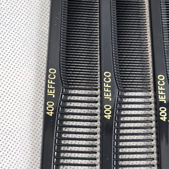 Krest JEFFCO 400 Hair Combs Lot Of 8 Hair Barbers Wide & Small Tooth 7 In USA - Picture 4 of 8